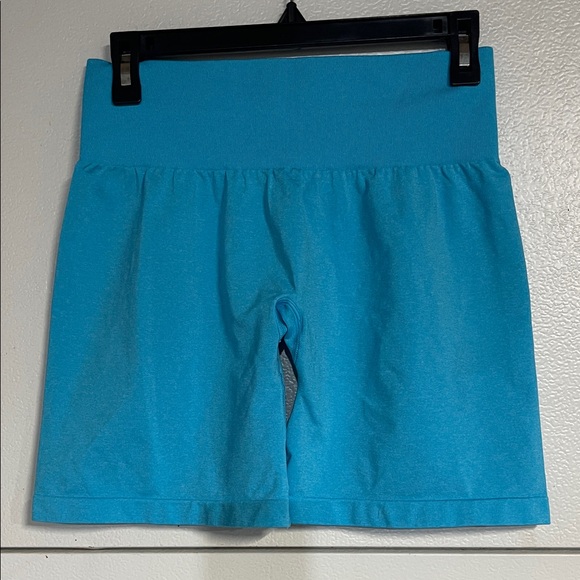 NVGTN Pants - NVGTN WOMENS BLUE SEAMLESS COMPRESSION ATHLETIC SHORTS LARGE